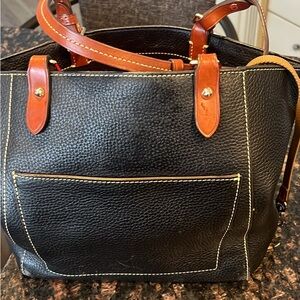 Dooney & Bourke Black and Brown Leather Tote